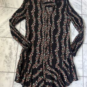 Free People Floral Black Women's Dress